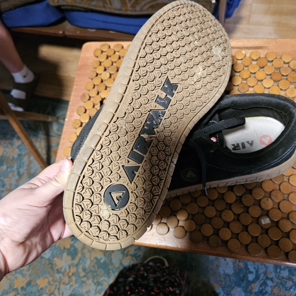 Airwalk Safety Composite Toe Black Sneakers With Beige Sole Size 11.5 - Picture 4 of 6